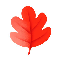 Fototapeta premium PNG Vibrant red autumn leaf illustration.