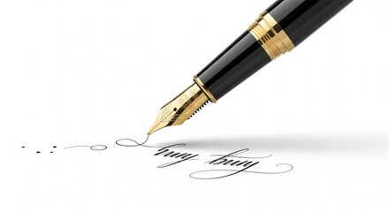Fototapeta premium fountain pen and text