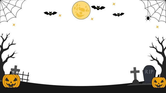 looping animation frame of a Halloween-themed background