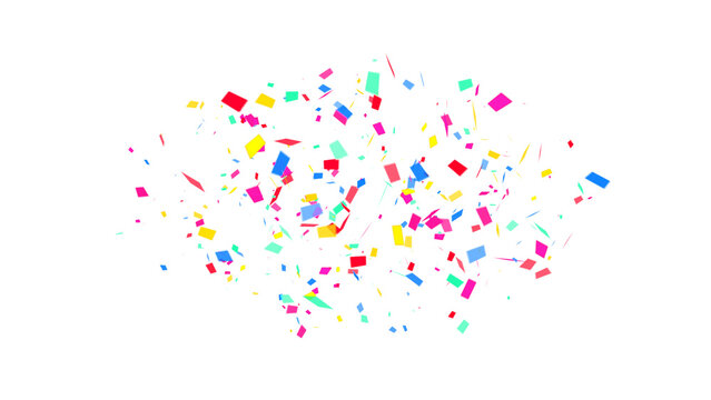 colorful confetti explosion isolated on transparent background ,png birthday party and anniversary celebration overlay social media design element