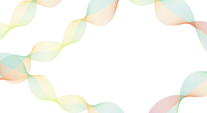 Abstract background with flowing wavy lines, colorful gradient wave pattern, modern design element isolated on white background