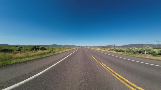 Mount Shasta Highway 97 South Dorris to Macdoel 03 Rear View Driving Plates California USA Ultra Wide