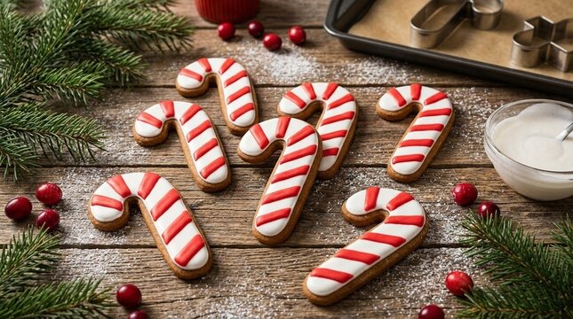 Assortment of colorful cookies and sweets arranged on rustic wooden board, perfect for bakery promotions or sweet treat displays, inviting indulgence and celebration