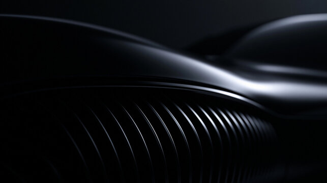 Sleek Dark Futuristic Concept Car Aerodynamic Design Detail