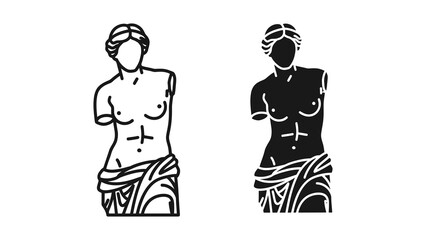 Venus de Milo statue sculpture for art and history theme vector isolated © Druvo