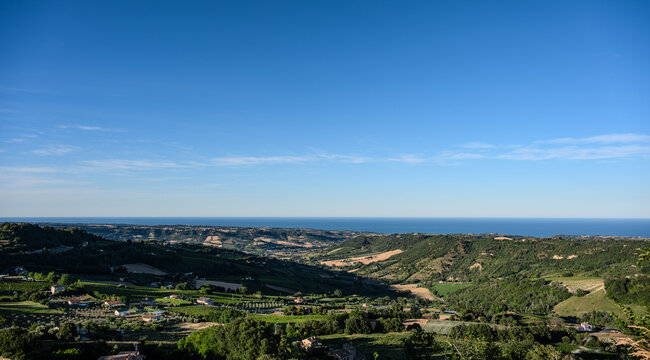 Marche. Spectacular landscape of the Marche hills.
