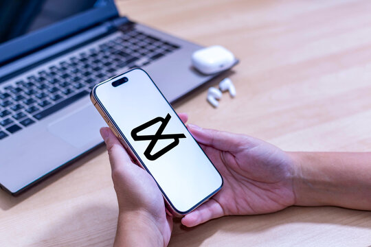Beer Sheva, Israel. August 26, 2025: CapCut app logo on an Apple iPhone screen.