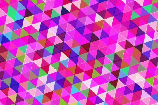 Colorful geometric pattern with triangles and squares