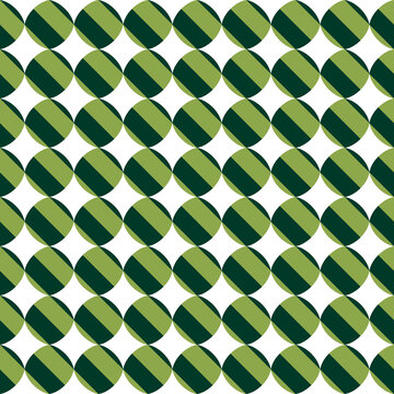 Seamless pattern with geometric motifs in three colors