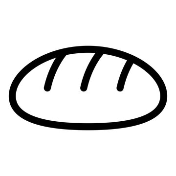 Bread icon. Vector line icon