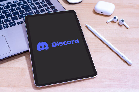 Beer Sheva, Israel. August 26, 2025: Discord app logo on an Apple iPad screen.