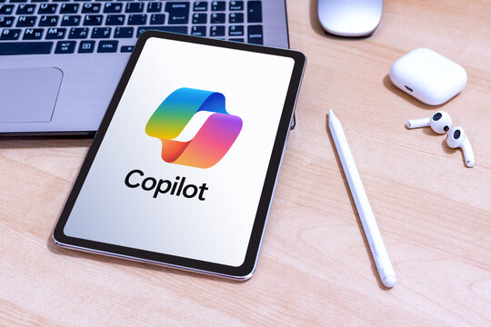 Beer Sheva, Israel. August 26, 2025: Copilot app logo on an Apple iPad screen.