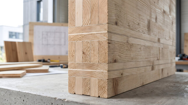 Cross Laminated Timber CLT Building Panel Layer Detail