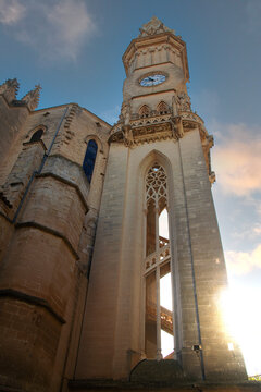 Bell Tower of the Cathedral in Manacor, Mallorca, Spain. 
