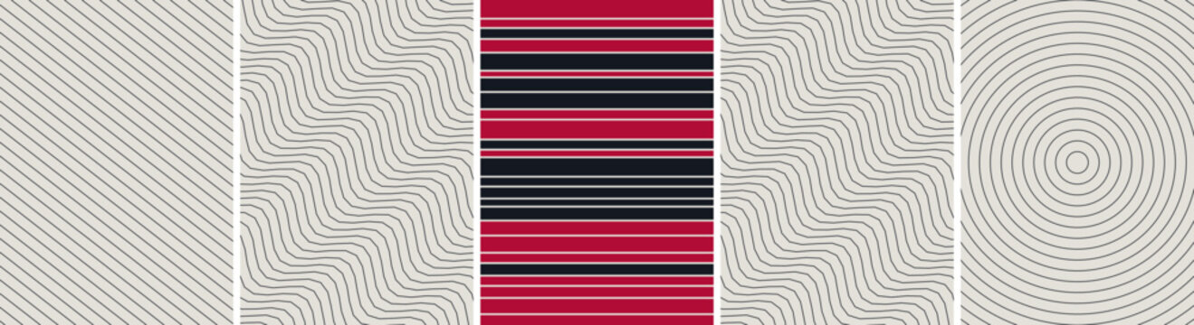 Abstract geometric patterns collection with diagonal lines and stripes abstract geometric background