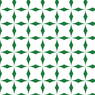 Green cloverleaf pattern on a white background creates a repeating design