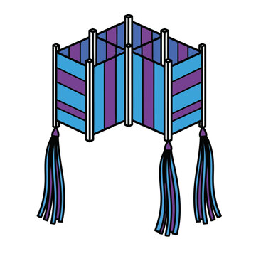 Decorative Lantern with Tassels