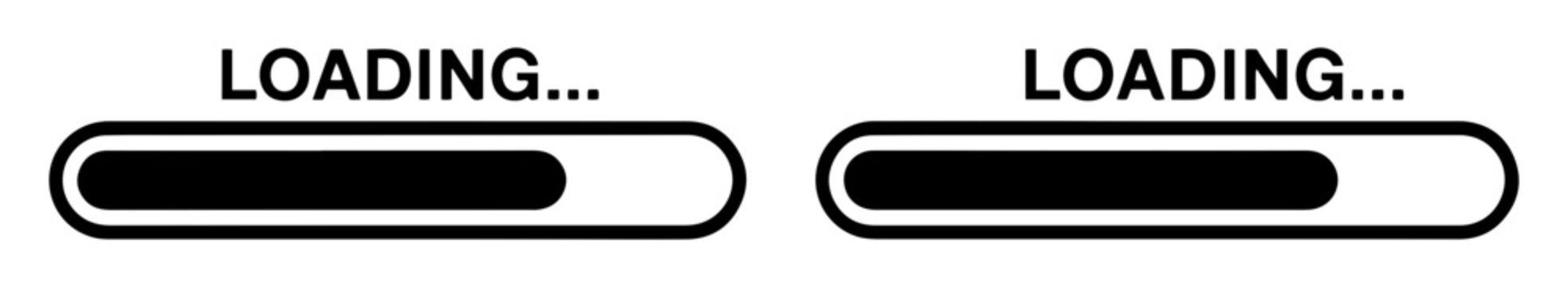 loading progress bar vector icon