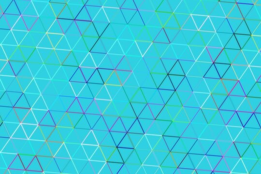 Abstract geometric pattern with triangles and lines in blue