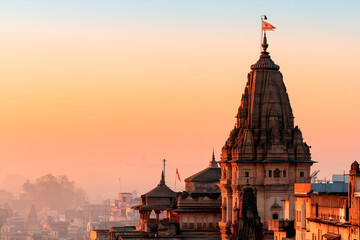 Fototapeta premium Mahakaleshwar Jyotirlinga Temple in Ujjain at Dawn, India