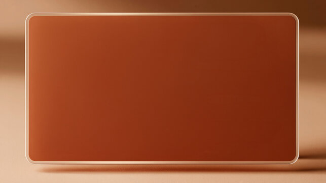 Kupferfarbenes Smartphone-Mockup mit warmem Licht auf beigem Untergrund