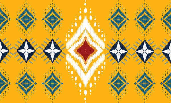 seamless geometric pattern, traditional ikat fabric pattern geometric woven textile design seamless ethnic background, boho ikat pattern ethnic woven fabric design 