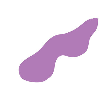 Amorphous purple shape, organic fluid, abstract, simple background
