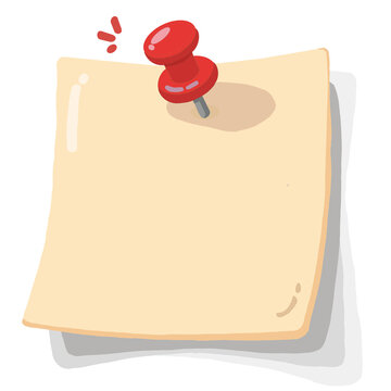 Blank note pad with a red pin