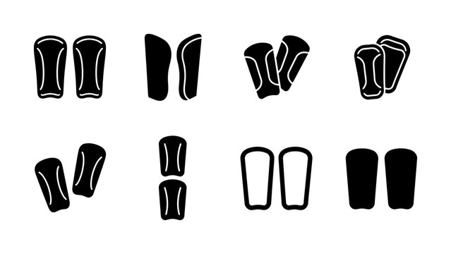 Various chromosome shapes illustrated in black and white vector style