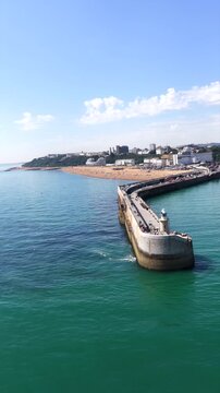 Folkestone Sea Wall 4K