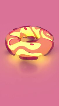 looped 3d animation. spherical waves of the molecular structure of matter. scientific background