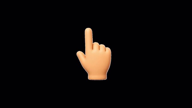 3d Double Swipe Right Gesture Animation with Transparent Background - 4K Landscape Horizontal
