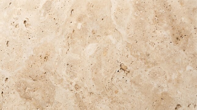 Beige travertine marble stone texture background with natural patterns and porous surface for design