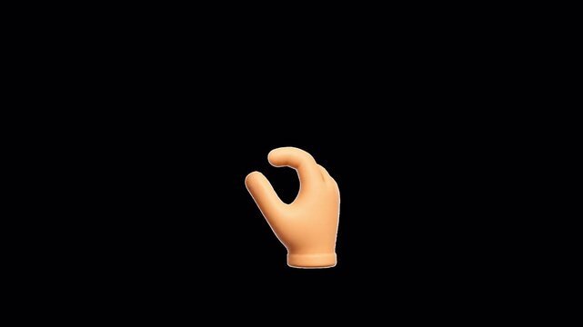 3d Zoom In Gesture Animation with Transparent Background - 4K Landscape Horizontal