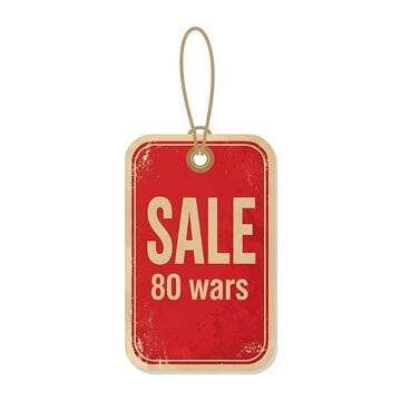 Vintage sale tag for 80 percent off items
