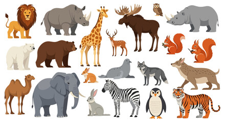 Obraz premium wild animals collection
