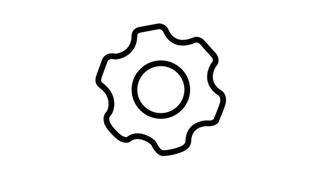 Minimal Gear Settings and Configuration Outline Icon