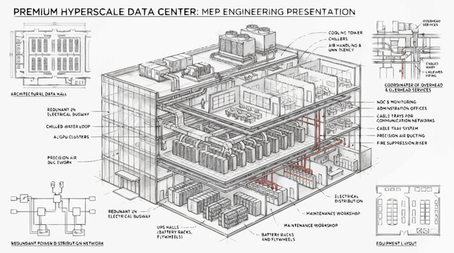 Detailed Blueprint of a Hyperscale Data Center Infrastructure.