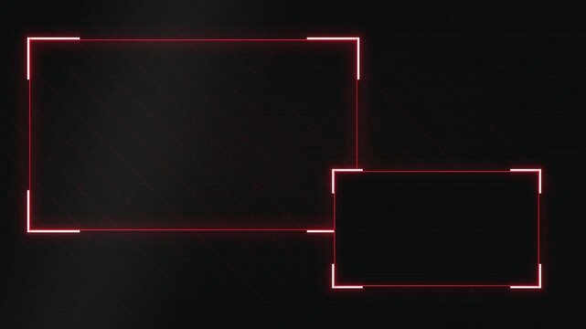 Crimson Dual Frame Intro Animation, Seamless Loop, Abstract Motion Background, Red Light Effects, Geometric Shapes, Digital Transition, Modern Visuals