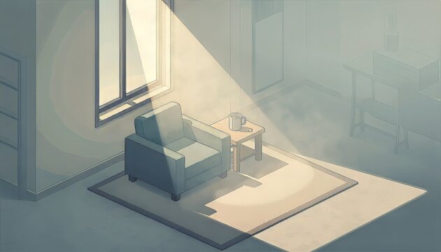 Minimalist lifestyle shot of clean white sneakers on modern hardwood floor