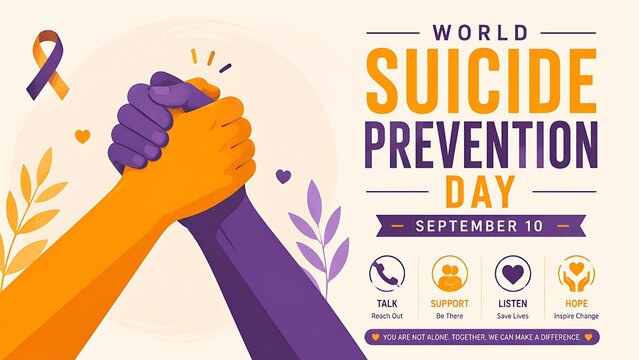Strong Handshake Unity Design for World Suicide Prevention Day Campaign