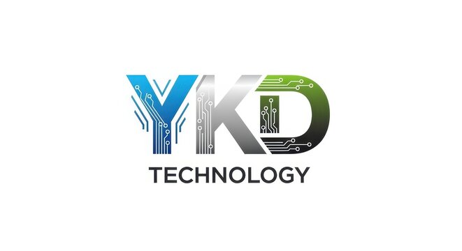 YKD Technology Logo with Circuit Board Elements.