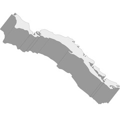 3D map dimension - continent Asia country Japan © badrpost