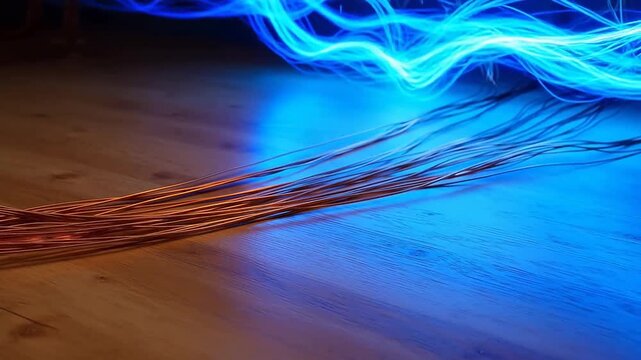 Electromagnetic Waves Interference on EEG Wires