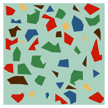 Seamless Terrazzo Pattern with Abstract Design.