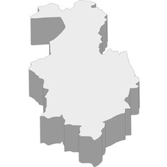 3D map dimension - continent Asia country Kazakhstan © badrpost