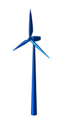 3D Blue Wireframe Wind Turbine © Jacob