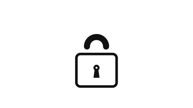 A black outline icon of an unlocked padlock with a keyhole, symbolizing security, access, or freedom.