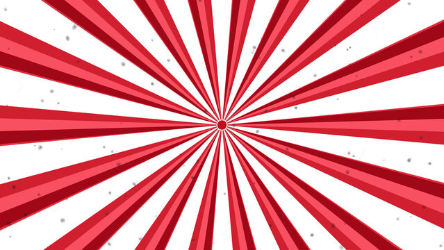 Retro sunburst vector graphic with red and white rays featuring a grainy vintage texture for circus themed poster designs.
