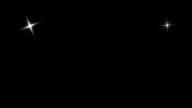 Flat vector doodle sparkle, sparkling stars shine animation, white cartoon, flat, vector, doodles style stars blinking, twinkling stars night sky shine animation with alpha channel, 4K and UHD video